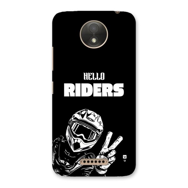 Hello Riders Back Case for Moto C Plus