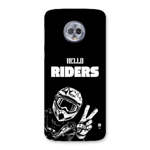 Hello Riders Back Case for Moto G6