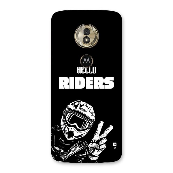 Hello Riders Back Case for Moto G6 Play