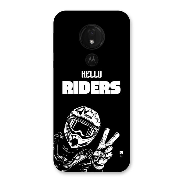 Hello Riders Back Case for Moto G7 Power