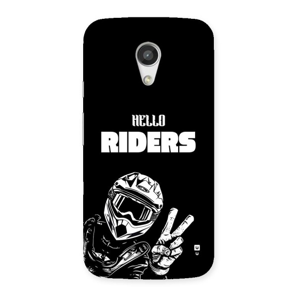 Hello Riders Back Case for Moto G 2nd Gen