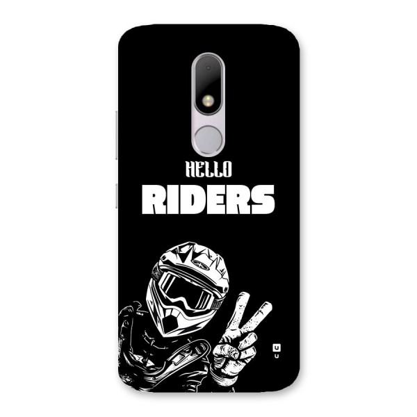 Hello Riders Back Case for Moto M