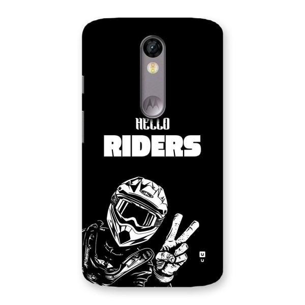 Hello Riders Back Case for Moto X Force