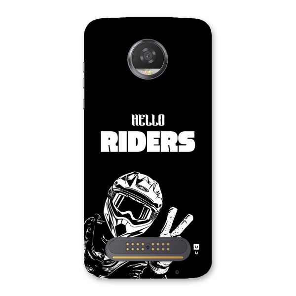 Hello Riders Back Case for Moto Z2 Play