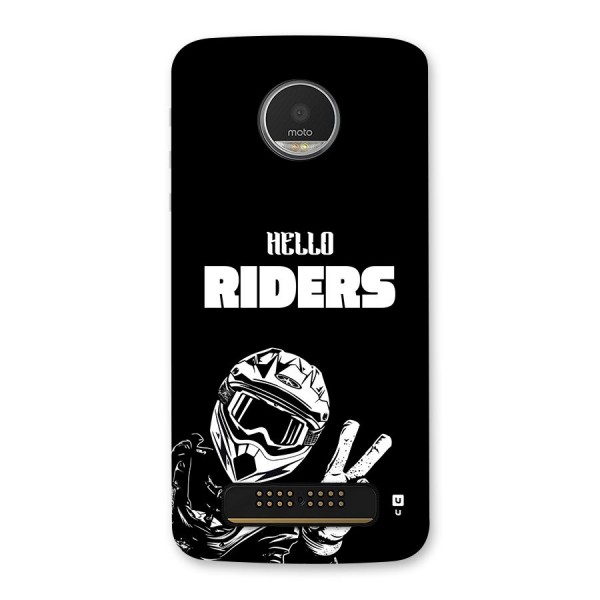 Hello Riders Back Case for Moto Z Play