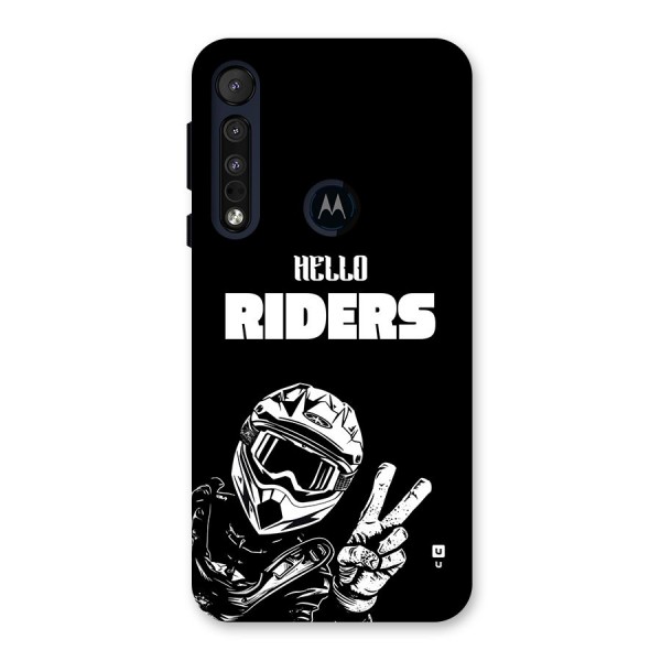 Hello Riders Back Case for Motorola One Macro