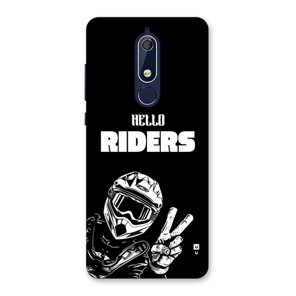 Hello Riders Back Case for Nokia 5.1