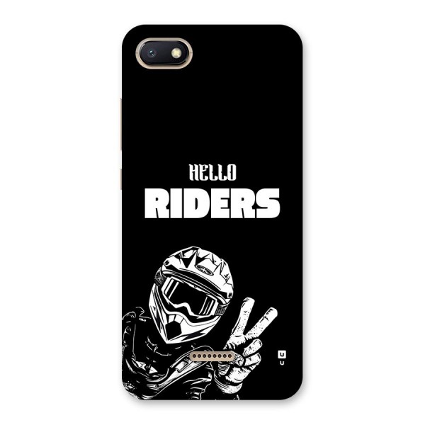 Hello Riders Back Case for Redmi 6A