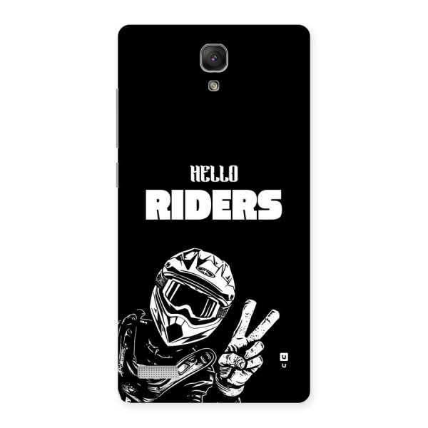 Hello Riders Back Case for Redmi Note