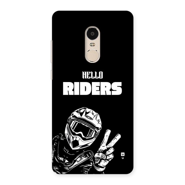 Hello Riders Back Case for Redmi Note 4