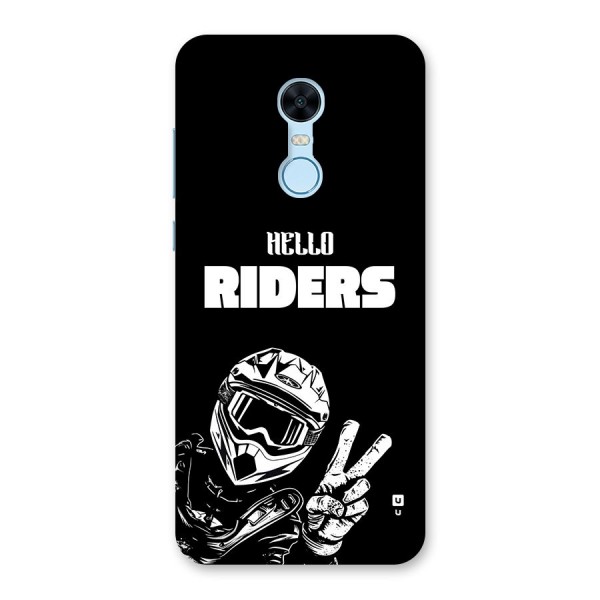 Hello Riders Back Case for Redmi Note 5