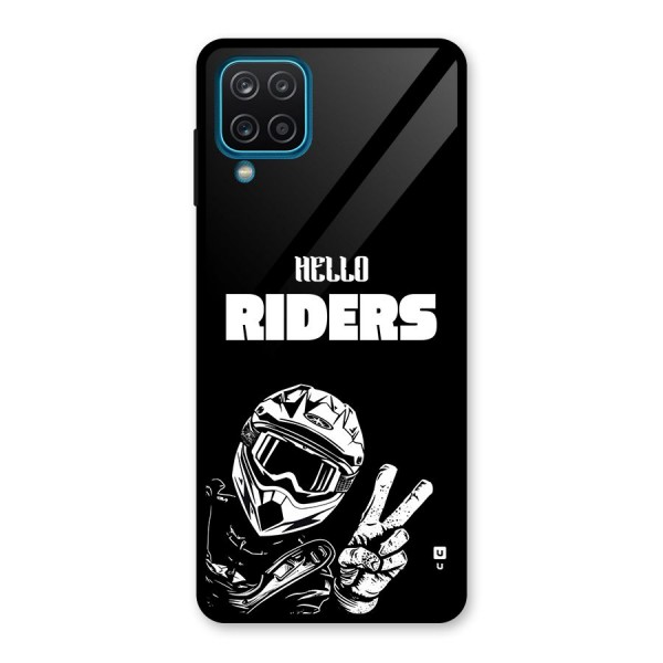 Hello Riders Glass Back Case for Galaxy A12