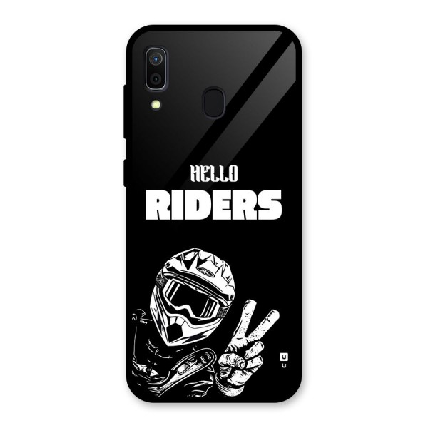 Hello Riders Glass Back Case for Galaxy A30