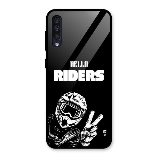 Hello Riders Glass Back Case for Galaxy A30s