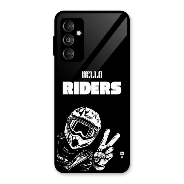 Hello Riders Glass Back Case for Galaxy M14 5G