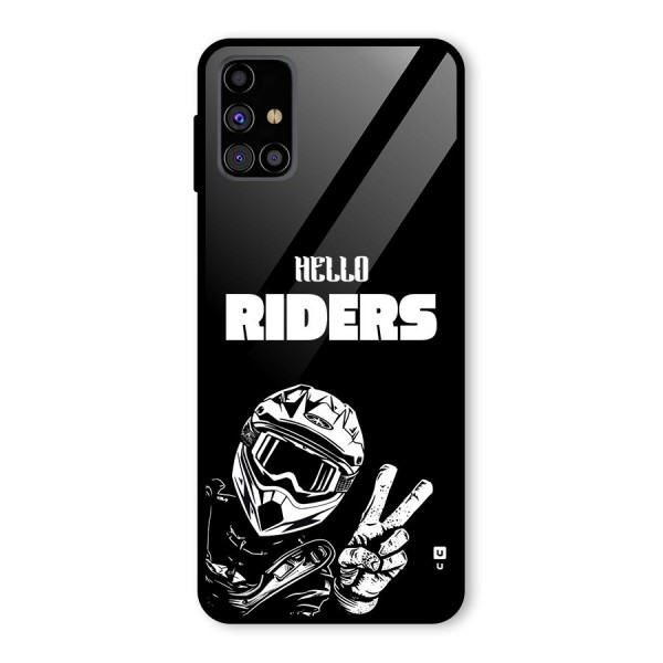 Hello Riders Glass Back Case for Galaxy M31s