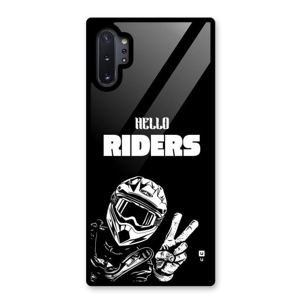 Hello Riders Glass Back Case for Galaxy Note 10 Plus