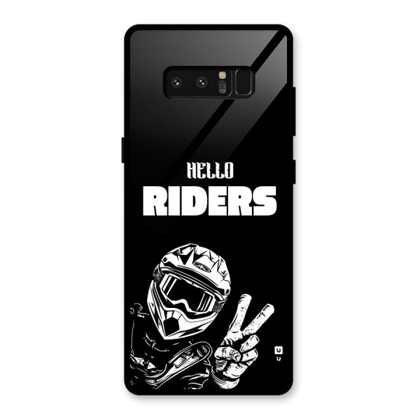 Hello Riders Glass Back Case for Galaxy Note 8