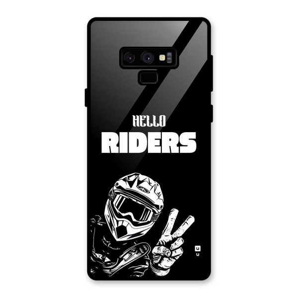 Hello Riders Glass Back Case for Galaxy Note 9