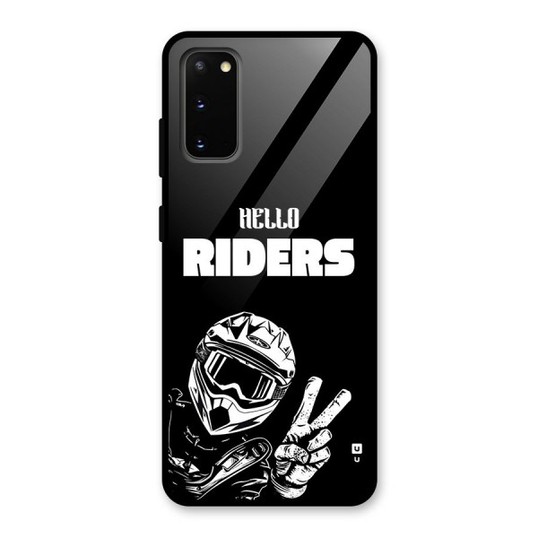 Hello Riders Glass Back Case for Galaxy S20