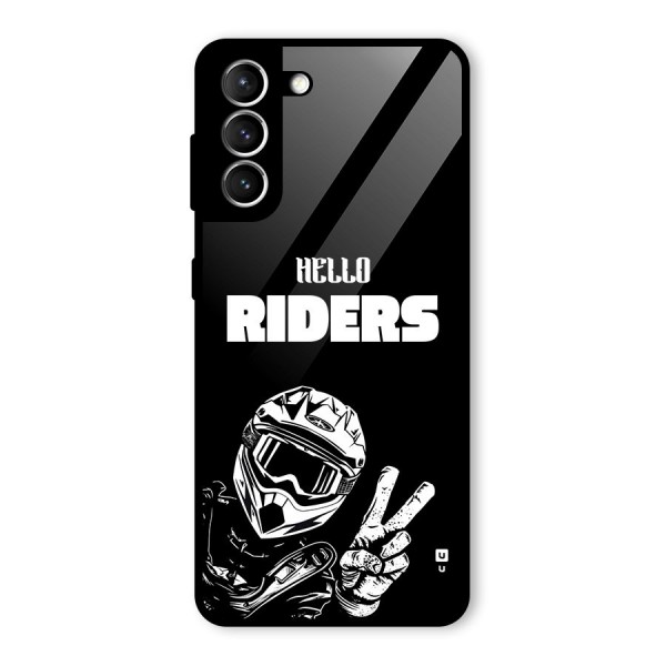 Hello Riders Glass Back Case for Galaxy S21 5G