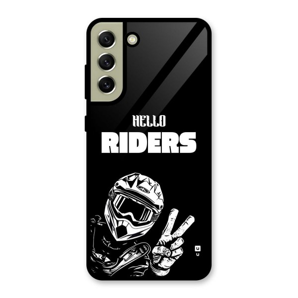 Hello Riders Glass Back Case for Galaxy S21 FE 5G