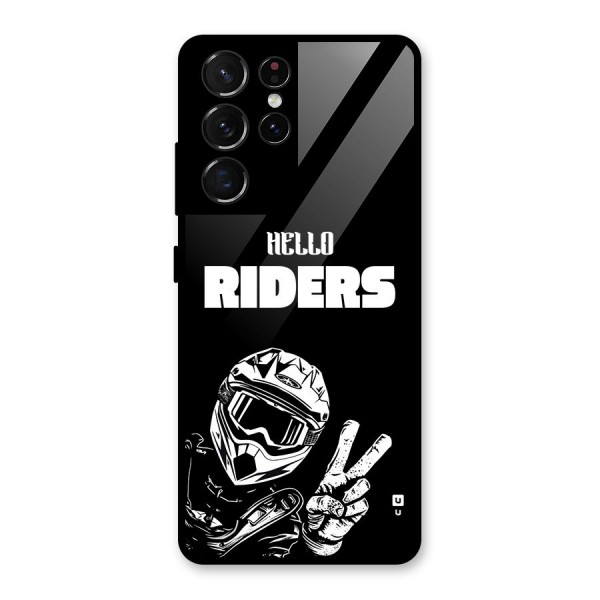 Hello Riders Glass Back Case for Galaxy S21 Ultra 5G