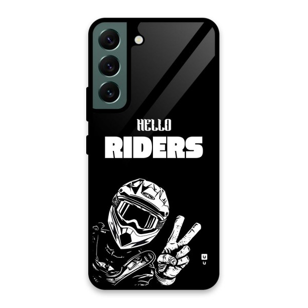 Hello Riders Glass Back Case for Galaxy S22 5G