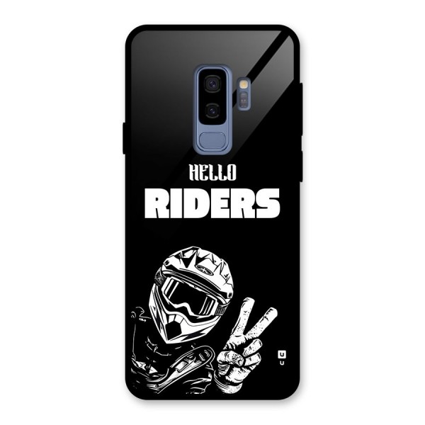 Hello Riders Glass Back Case for Galaxy S9 Plus