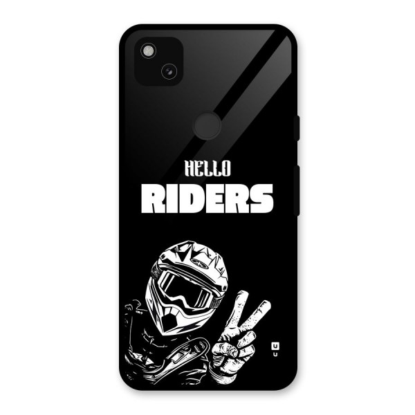 Hello Riders Glass Back Case for Google Pixel 4a