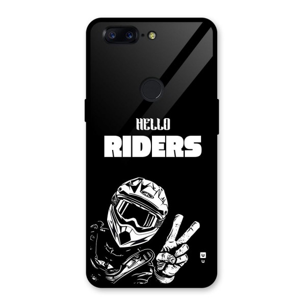 Hello Riders Glass Back Case for OnePlus 5T