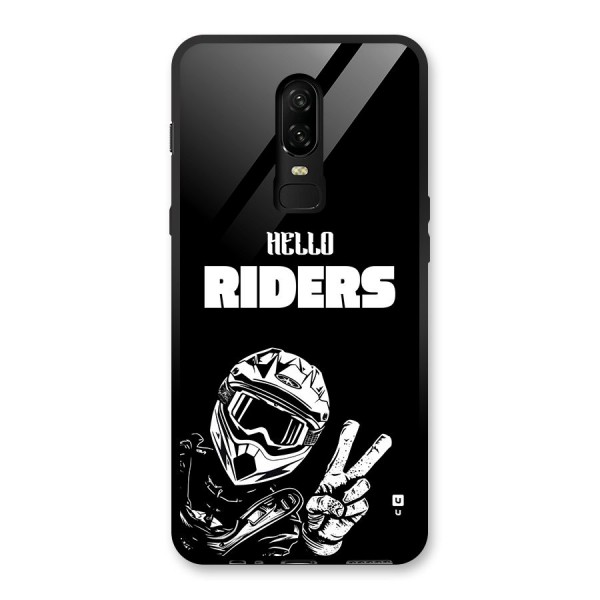 Hello Riders Glass Back Case for OnePlus 6