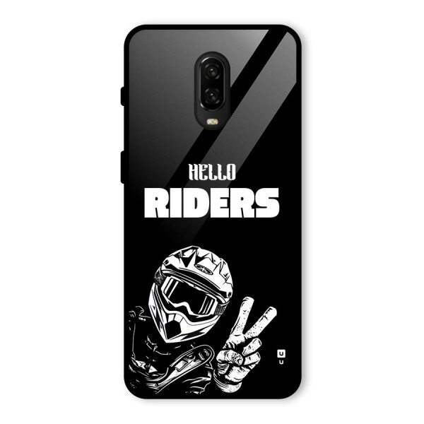 Hello Riders Glass Back Case for OnePlus 6T