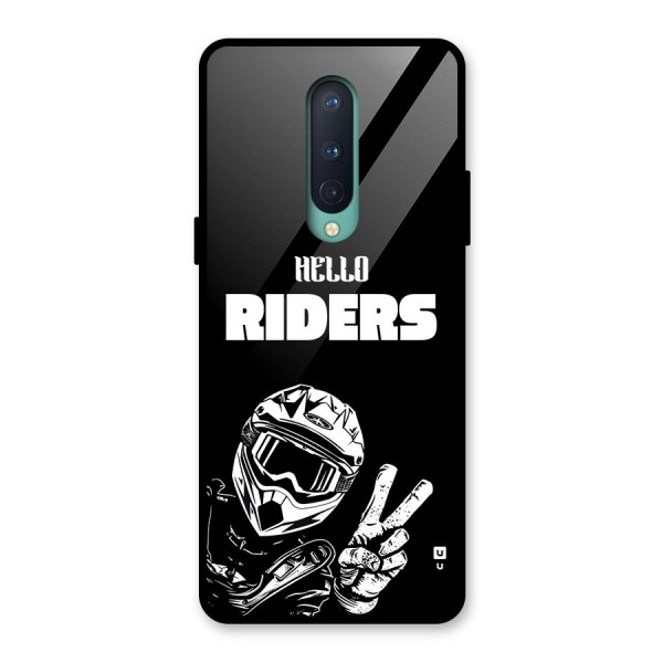 Hello Riders Glass Back Case for OnePlus 8