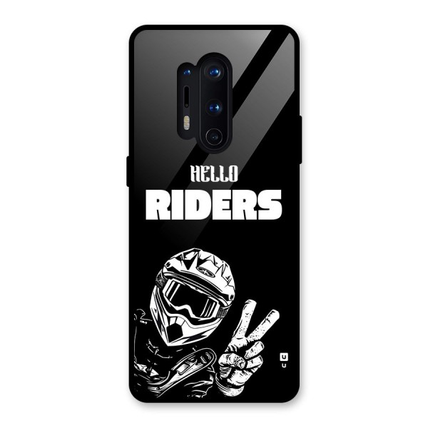 Hello Riders Glass Back Case for OnePlus 8 Pro