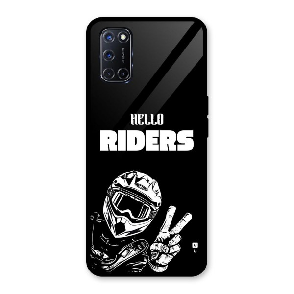 Hello Riders Glass Back Case for Oppo A52