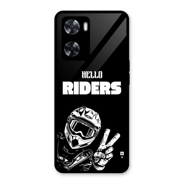 Hello Riders Glass Back Case for Oppo A57 2022