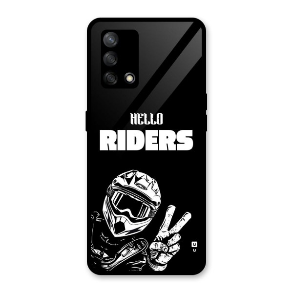 Hello Riders Glass Back Case for Oppo F19s