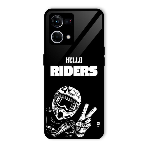 Hello Riders Glass Back Case for Oppo F21 Pro 4G