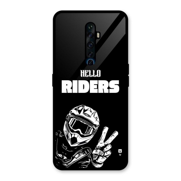 Hello Riders Glass Back Case for Oppo Reno2 F