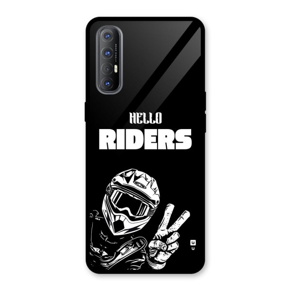 Hello Riders Glass Back Case for Oppo Reno3 Pro