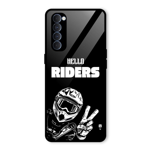 Hello Riders Glass Back Case for Oppo Reno4 Pro