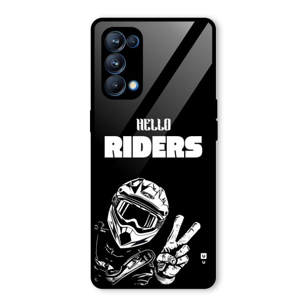 Hello Riders Glass Back Case for Oppo Reno5 Pro 5G