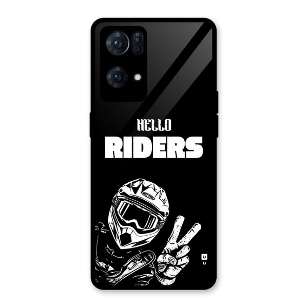 Hello Riders Glass Back Case for Oppo Reno7 Pro 5G