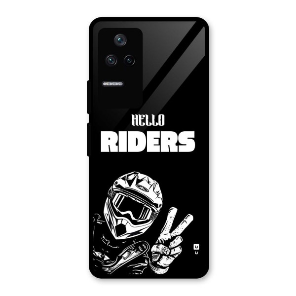 Hello Riders Glass Back Case for Poco F4 5G