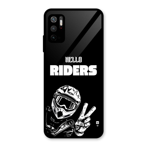 Hello Riders Glass Back Case for Poco M3 Pro 5G