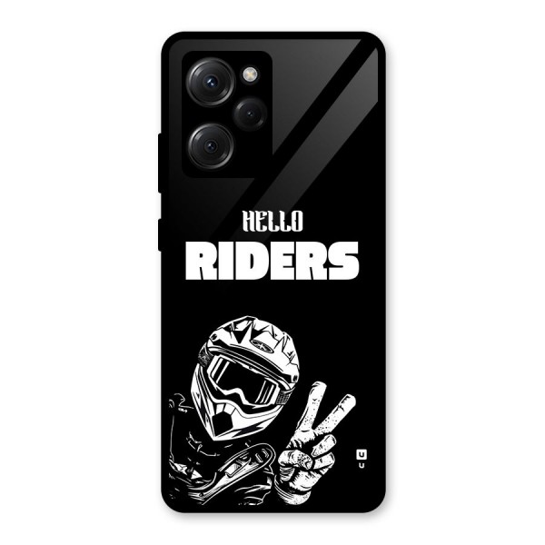 Hello Riders Glass Back Case for Poco X5 Pro