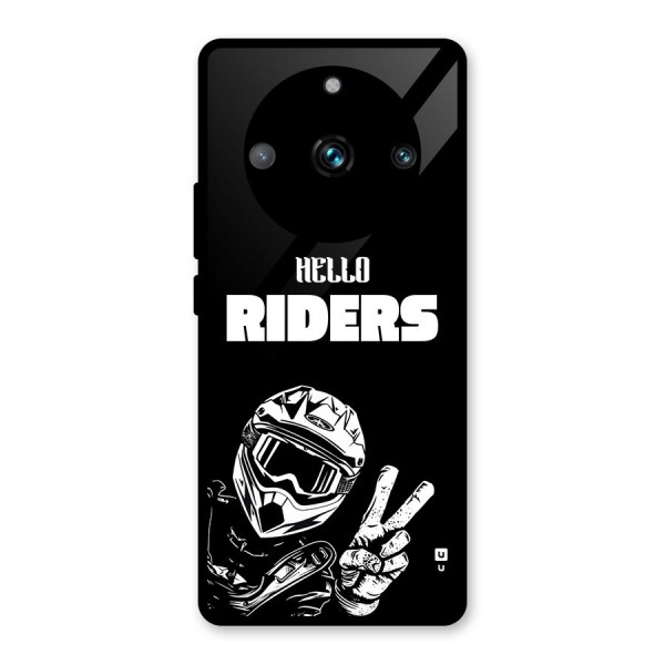 Hello Riders Glass Back Case for Realme 11 Pro