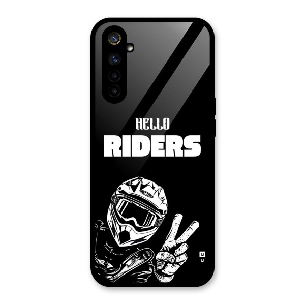 Hello Riders Glass Back Case for Realme 6