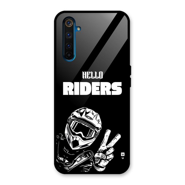 Hello Riders Glass Back Case for Realme 6 Pro